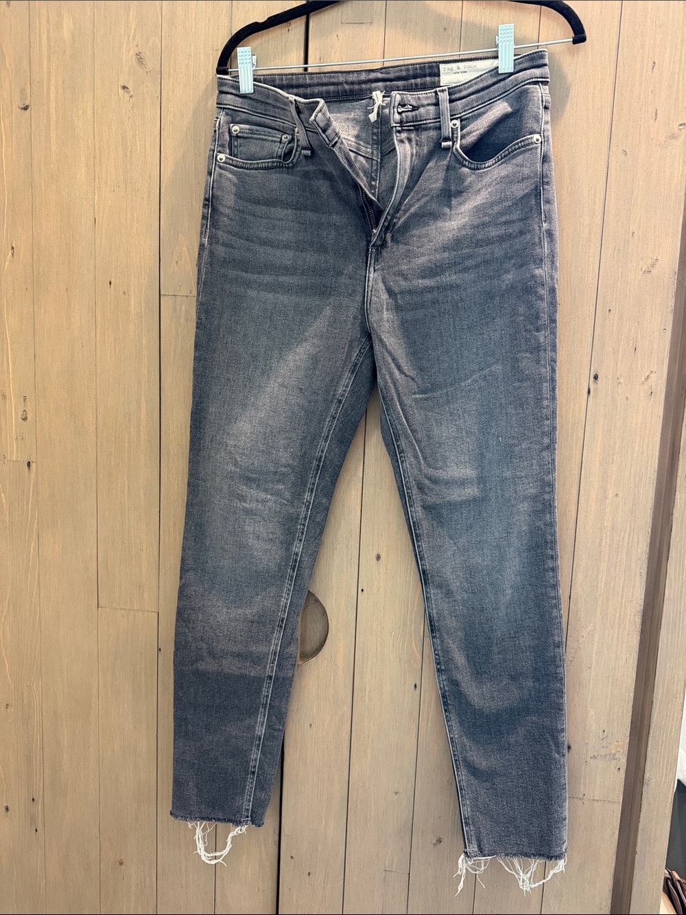 rag & bone Women's Gray Wash Denim Jeans